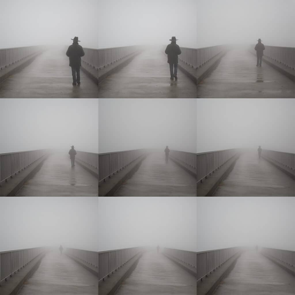 narrative path in the fog
