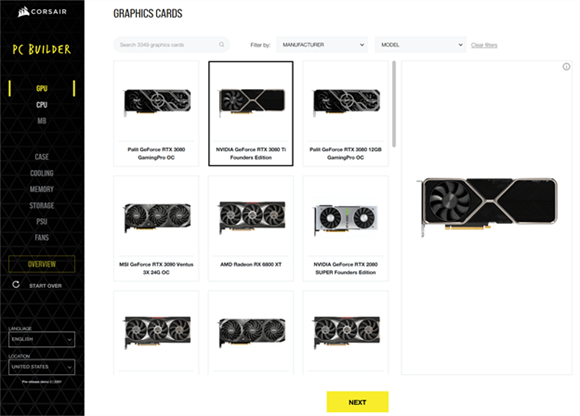 Corsair pc builder: the online tool for assembling your pc