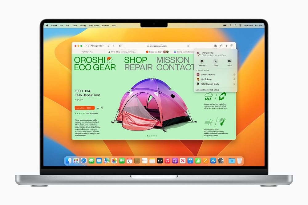 Apple WWDC22 macOS Ventura Safari shared Tab Groups 220606 big.jpg.large 2x min