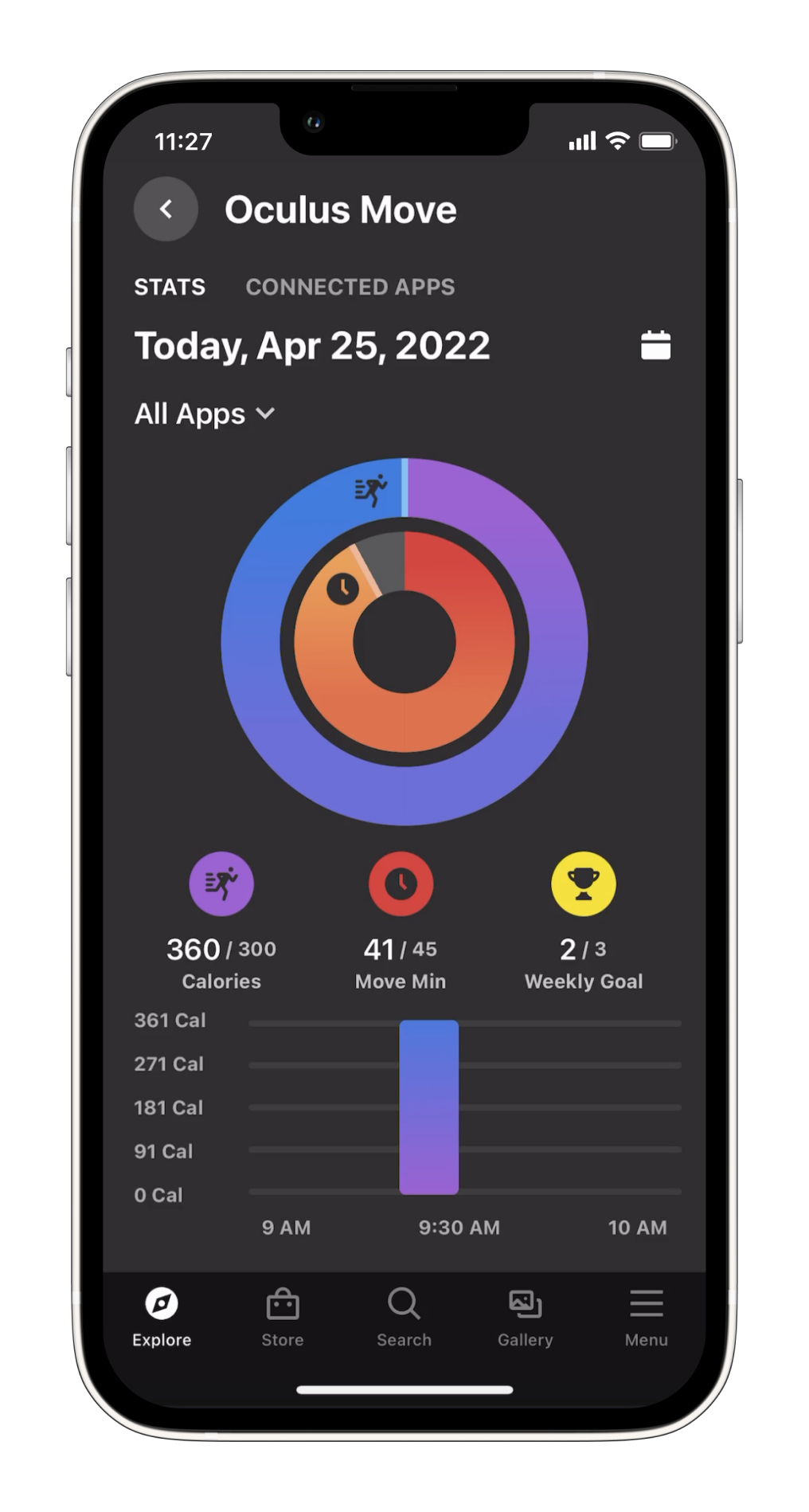 OCULUS and Apple HEALTH App: Fitness data update in VR