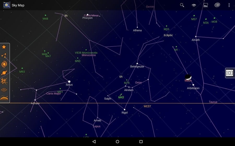 sky map app shooting stars min