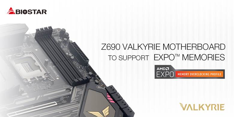 BIOSTAR Z690 VALKYRIE supporta le memorie Expo