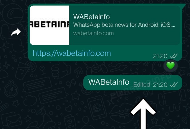 whatsapp tags modified messages