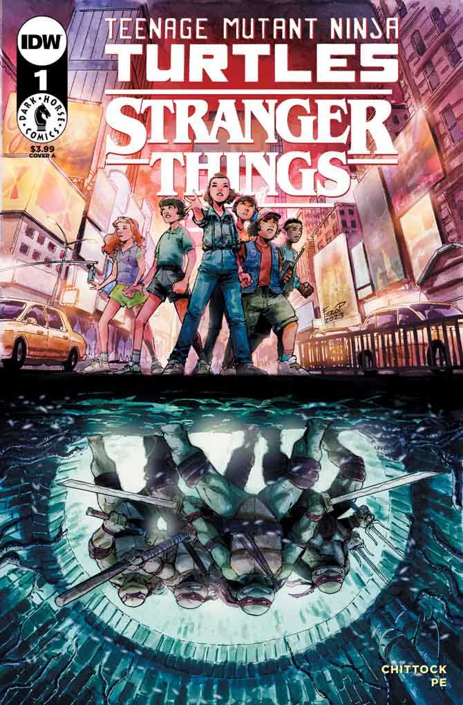 Stranger Things and Ninja Turtles together in a comic