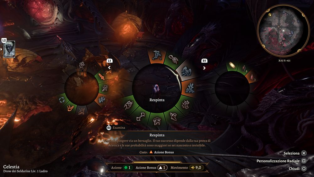 baldur's gate gamepad menu