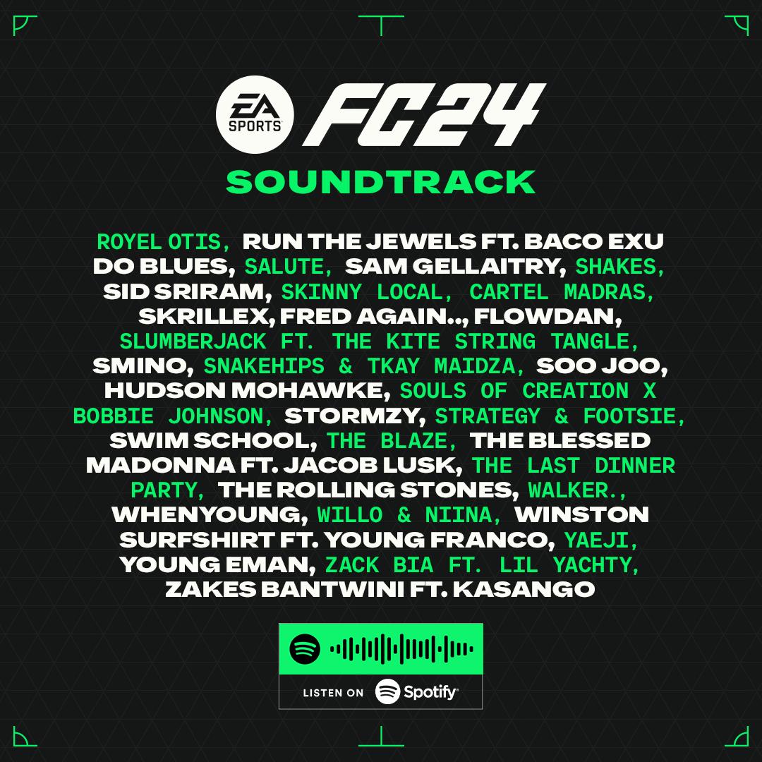 EA Sports FC 24: official tracklist announced