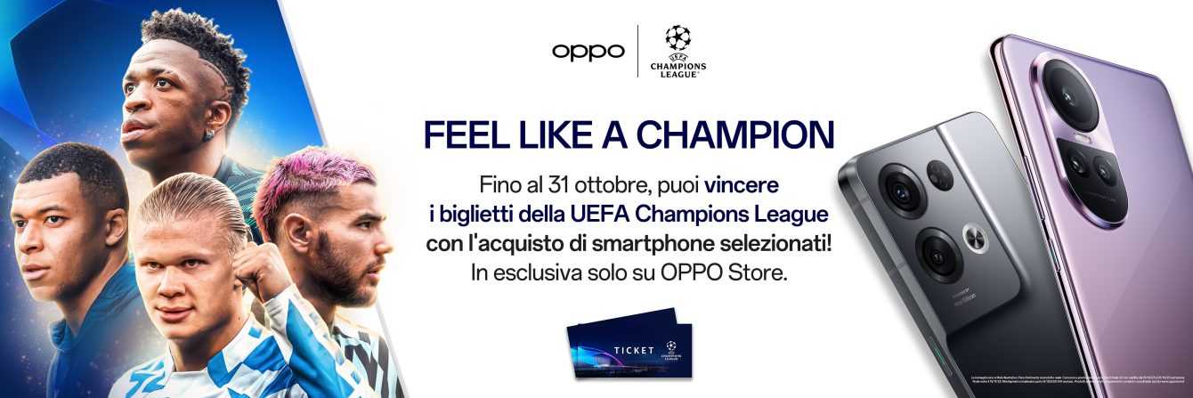 Oppo Reno Series: win tickets to the UEFA Champions League!