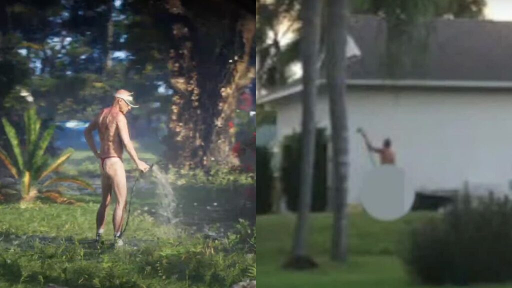 naked man florida garden