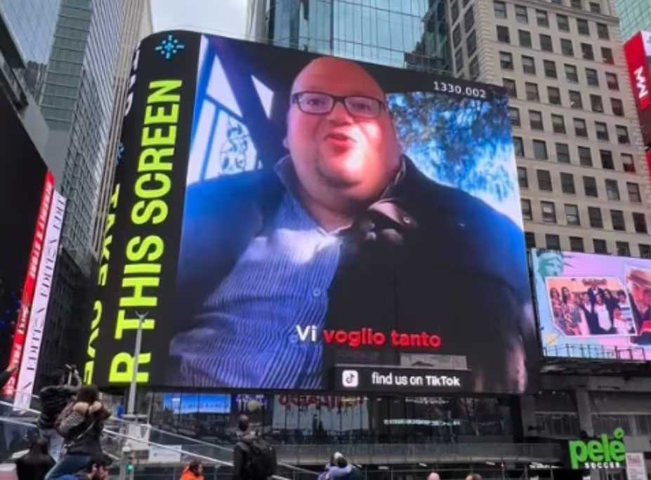 How much does it cost to appear on Times Square screens?