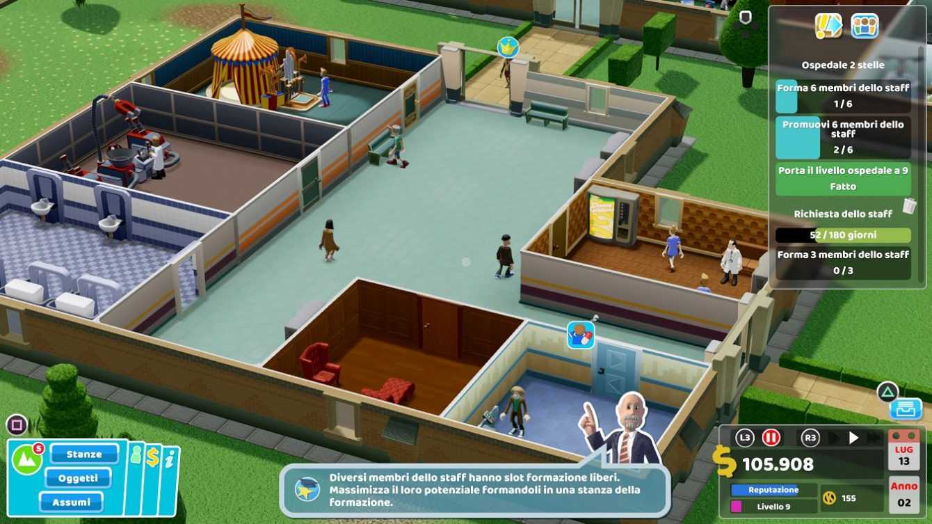 Review Two Point Hospital: Jumbo Edition, clown in the lane!