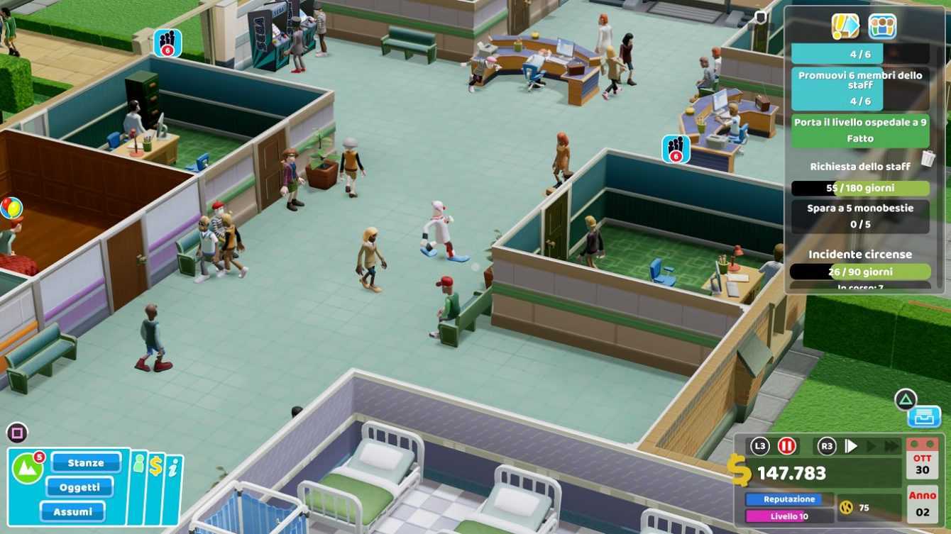Review Two Point Hospital: Jumbo Edition, clown in the lane!