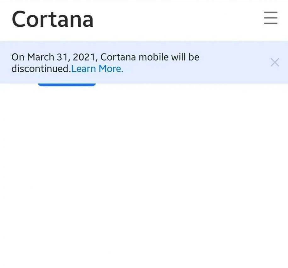 Cortana mobile: service outage on Android and iOS