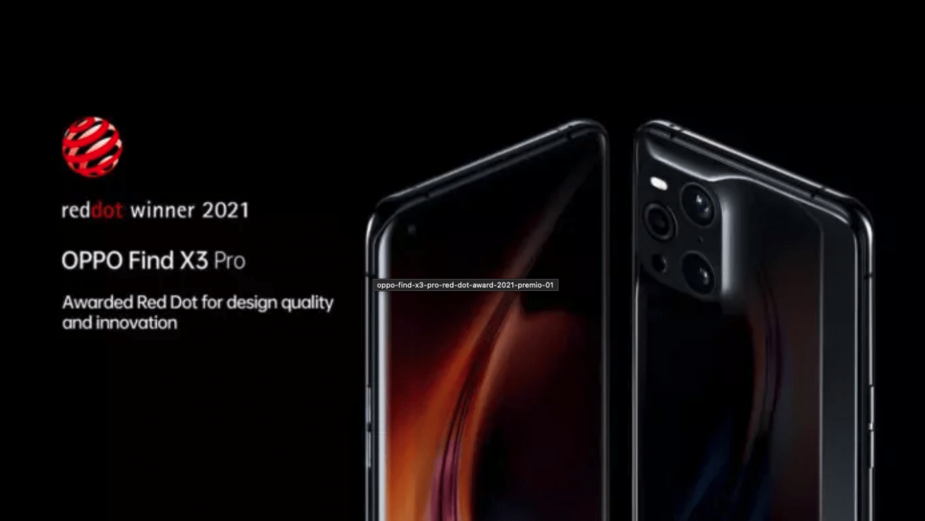Oppo Find X3 Pro: design wins the RED DOT AWARD 2021