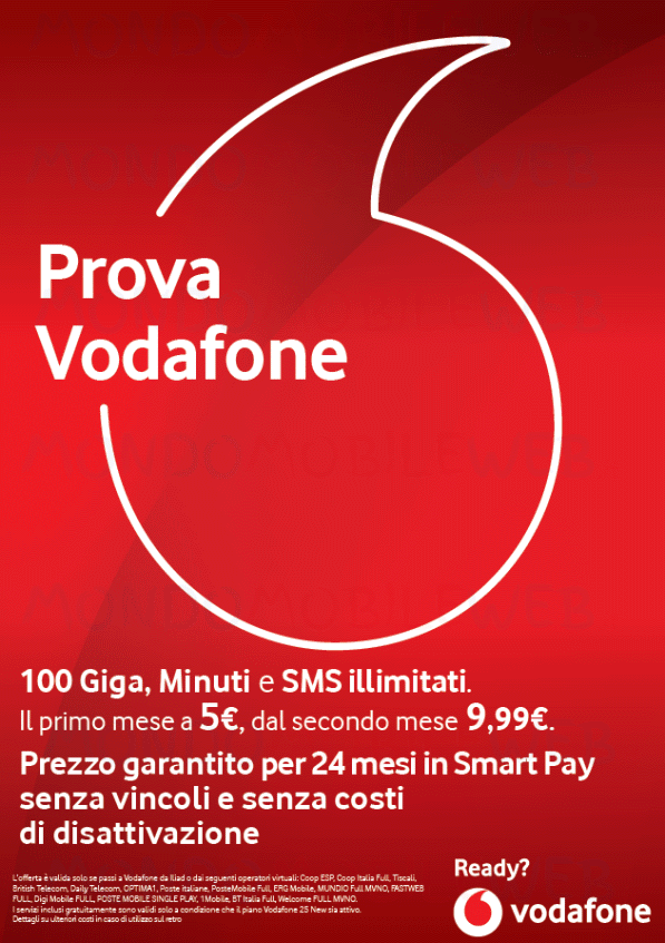 Vodafone trial offer: first month of the network at 5 euros