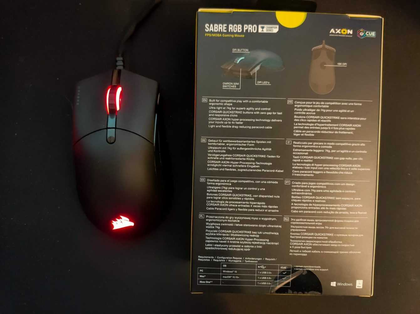 Corsair SABER RGB PRO Review: A competitive mouse