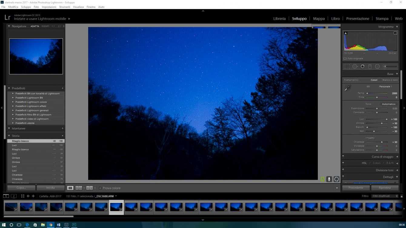 Photographing the stars: post-production - Part 3