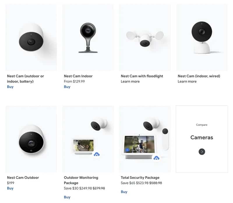 google nest cam security cameras-min