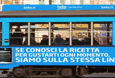 Beko colora i tram di blu per il Salone del Mobile di Milano thumbnail