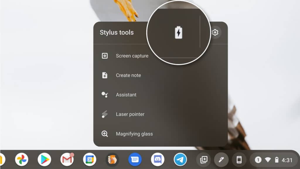 Chrome OS 93 new - pen