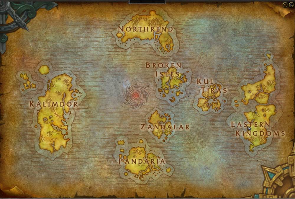 Resume playing wow, the new map