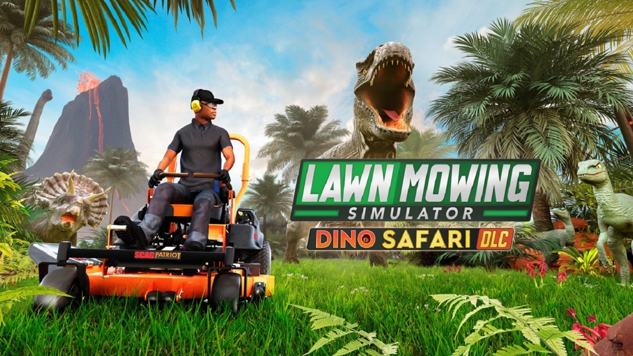 Disponibile il DLC di Lawn Mowing Simulator: benvenuti su Dino Safari thumbnail