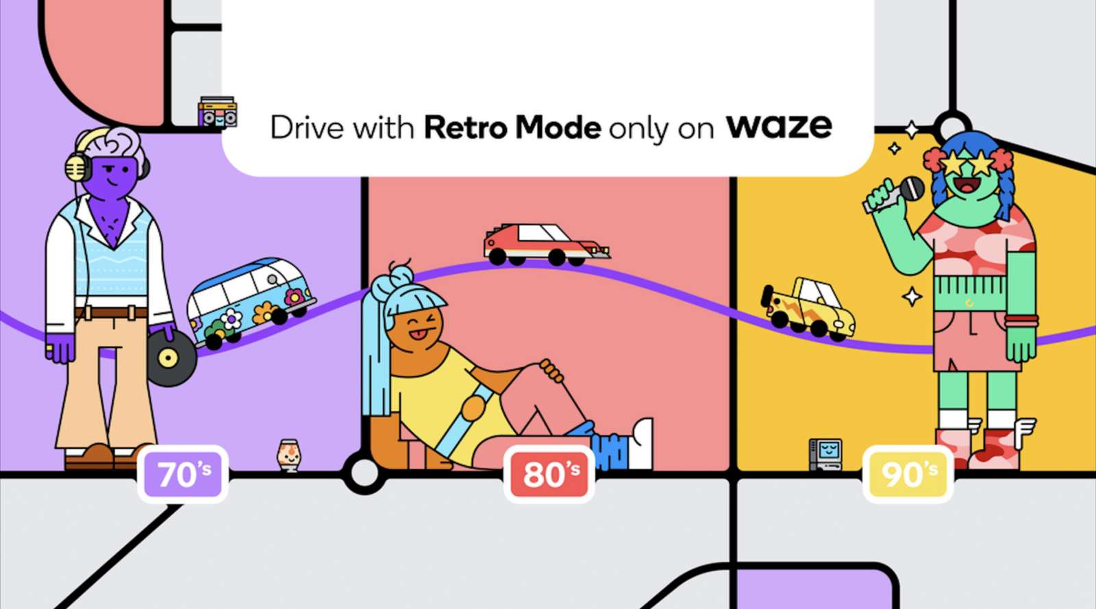 Mettersi alla guida e ritrovarsi negli anni '70, '80 e '90: non è la macchina del tempo, è Waze thumbnail