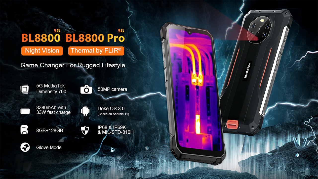 Blackview BL8800: 5G rugged phone with thermal and night vision
