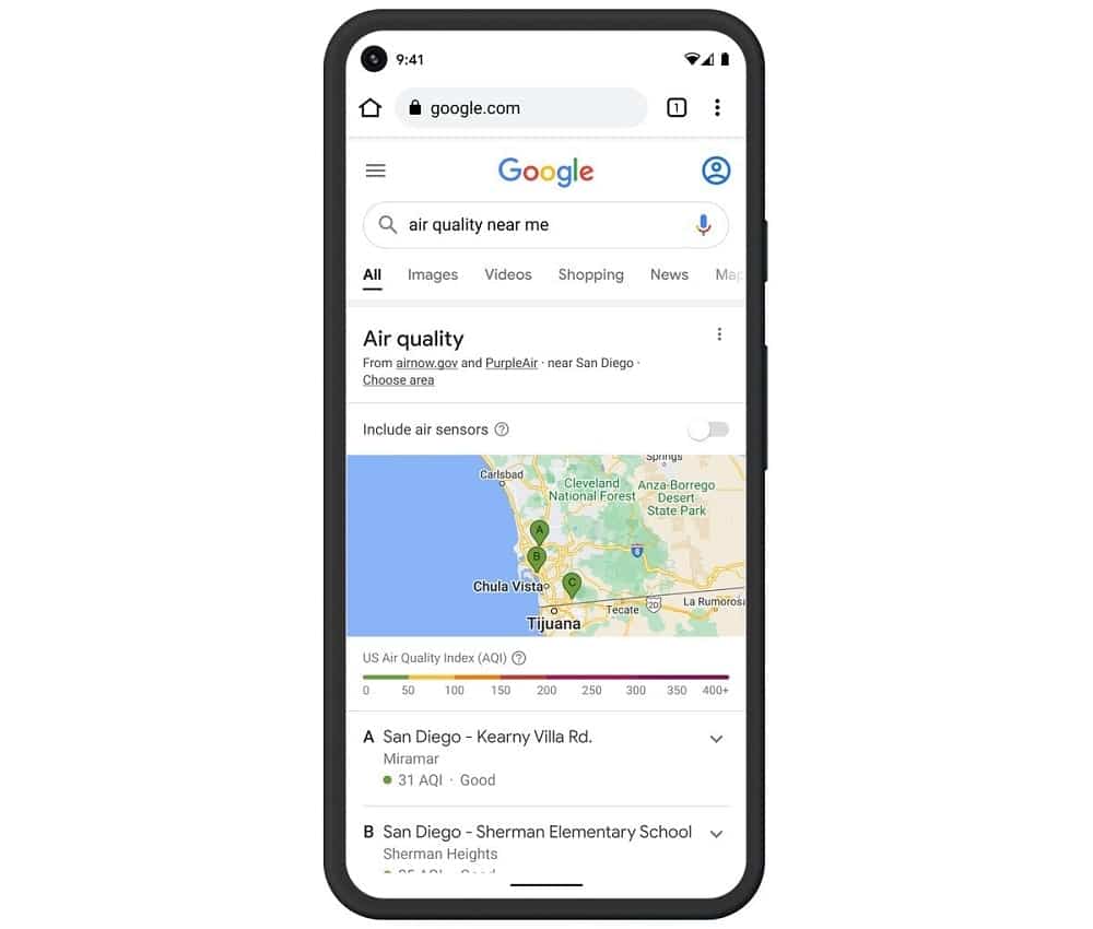 air quality google maps min