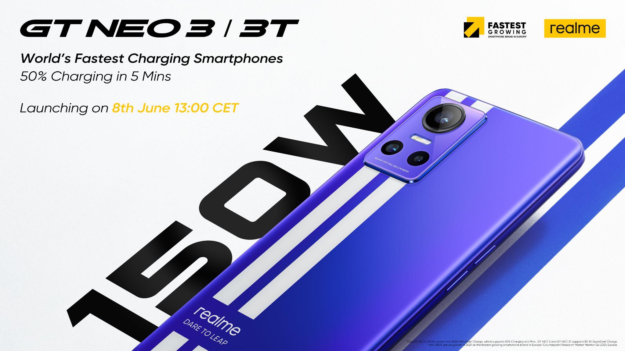 The realme GT NEO 3 is ready for its debut in Italy: the 150 W thumbnail recharge is among the specifications