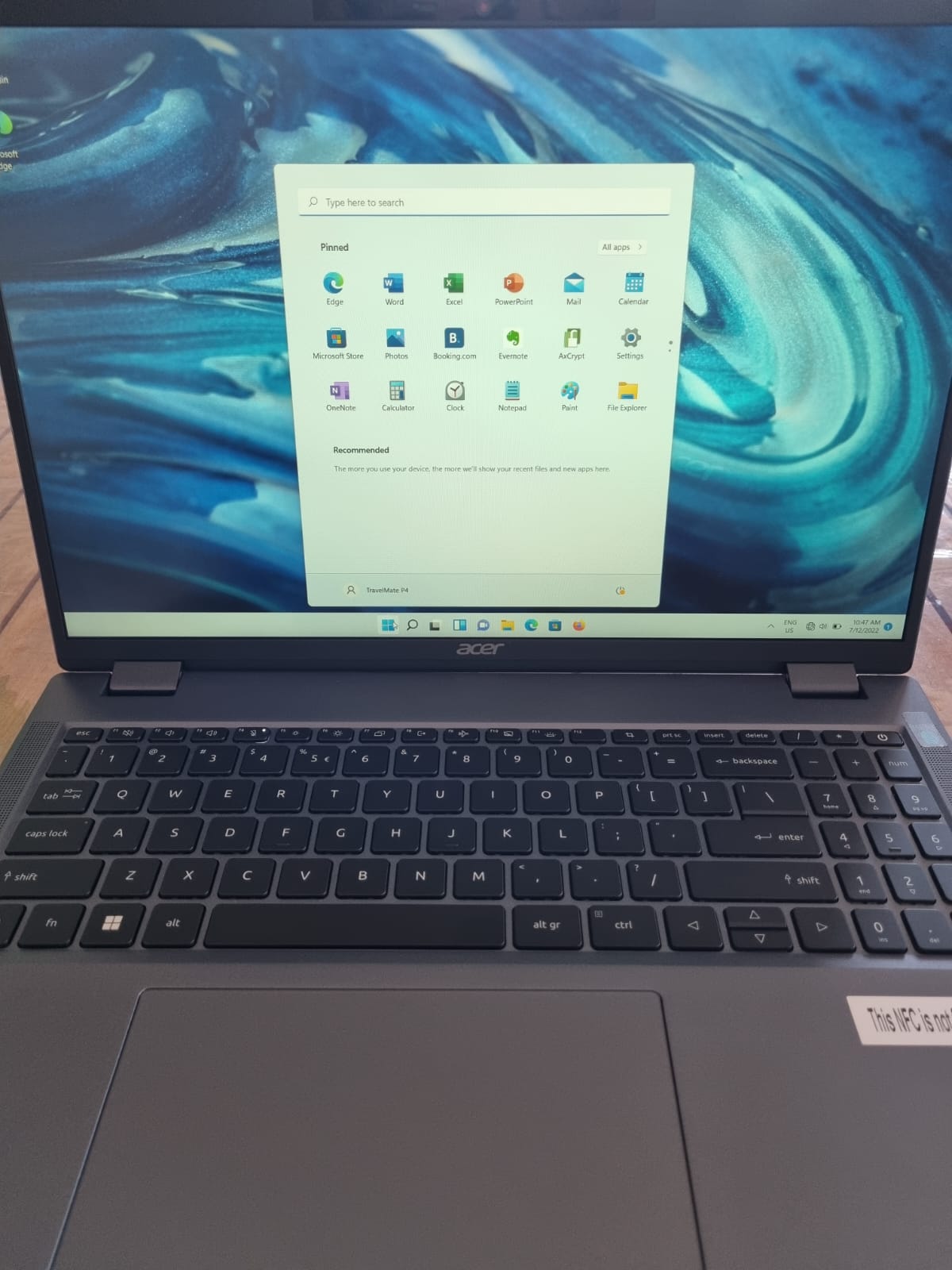 New Acer TravelMate P4 16 "business notebook