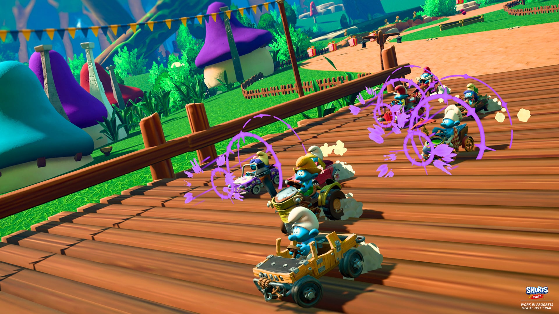 Smurfs Kart: the new Smurfs racing video game is shown in the first official thumbnail images