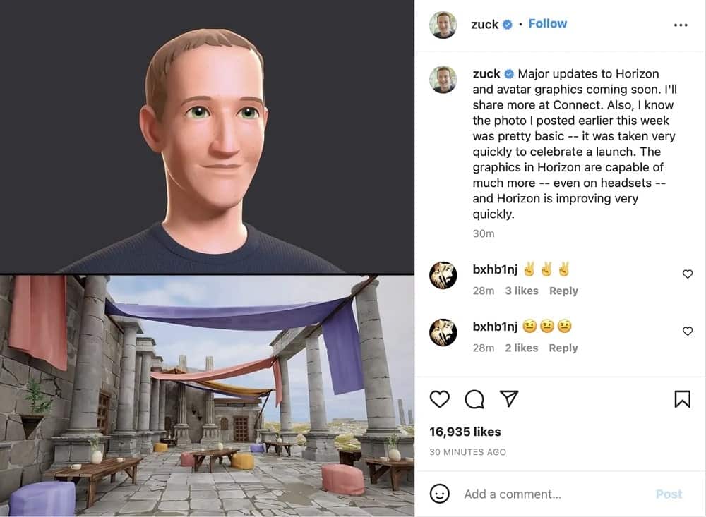 instagram mark zuckeberg post meme metaverse reply min