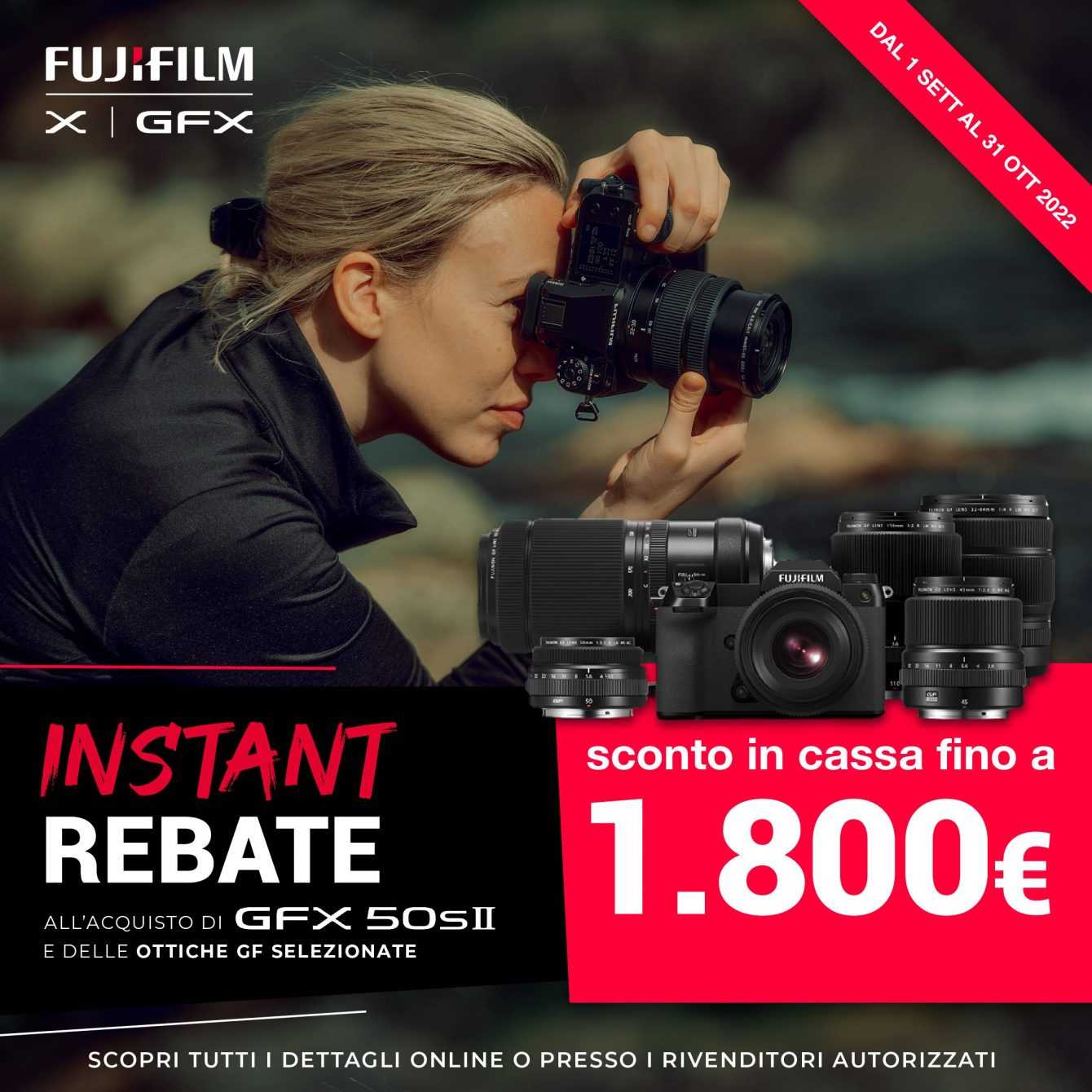 Fujifilm Instant Rebate GFX range: € 1,800 savings