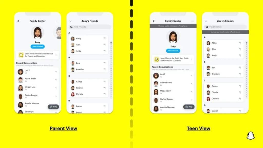 snapchat family center how it works min