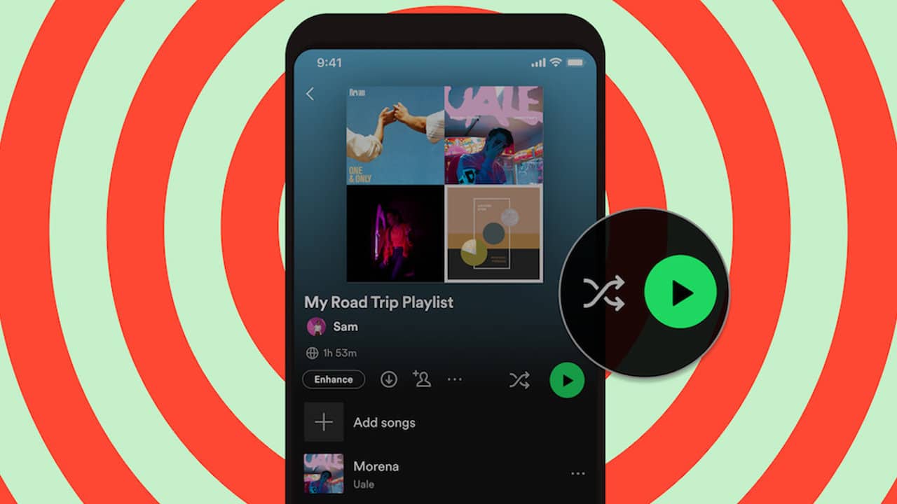 Gli abbonati di Spotify avranno pulsanti di riproduzione separati thumbnail