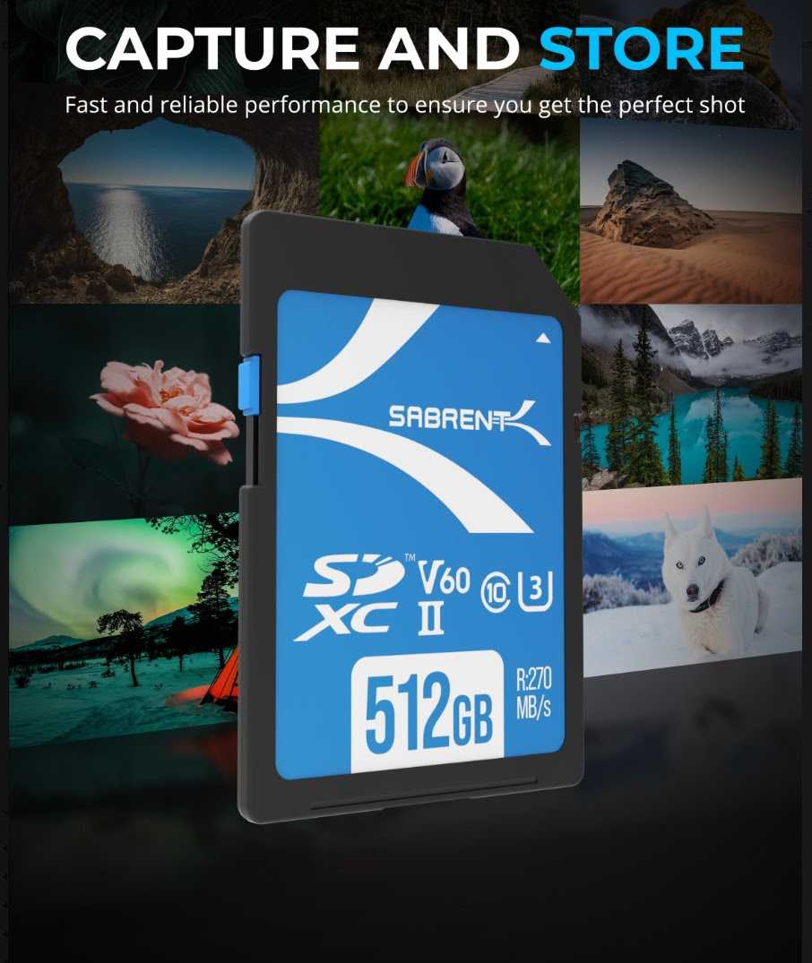 Sabrent: Introducing the new UHS-II V60 SD memory cards