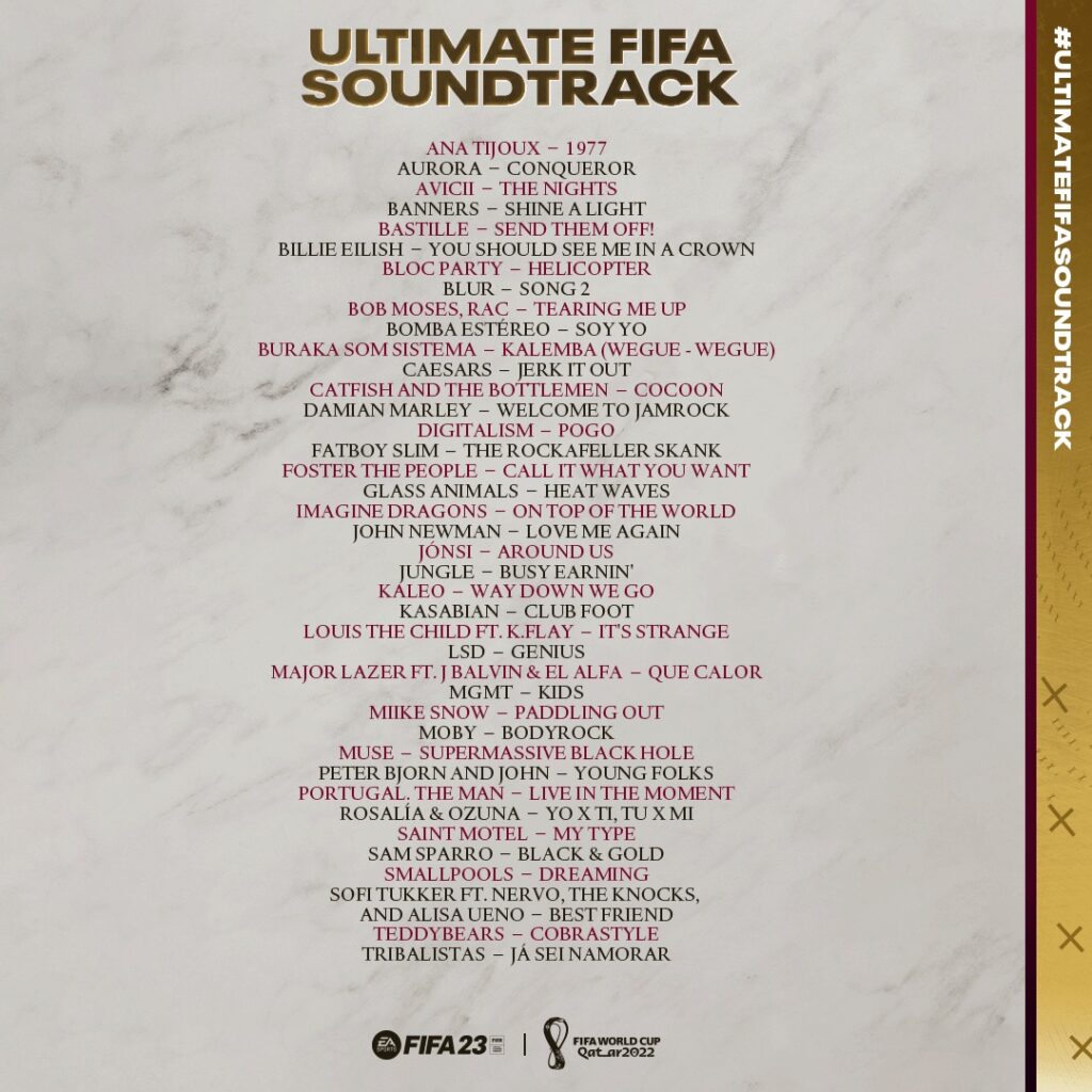 FIFA songs soundtrack