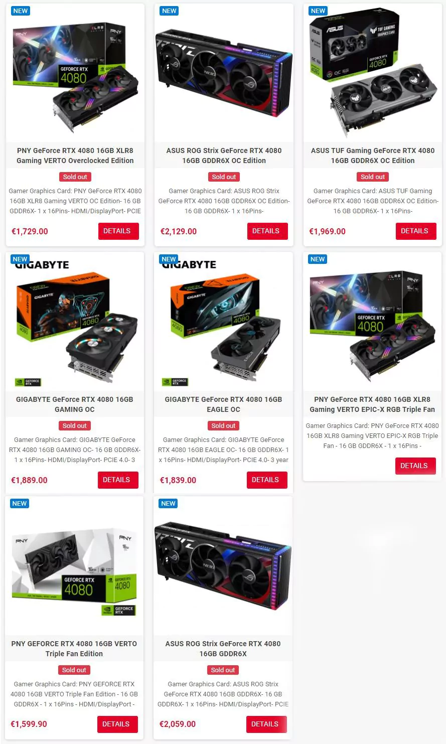 NVIDIA GeForce RTX 4080 Custom: first price rumors!