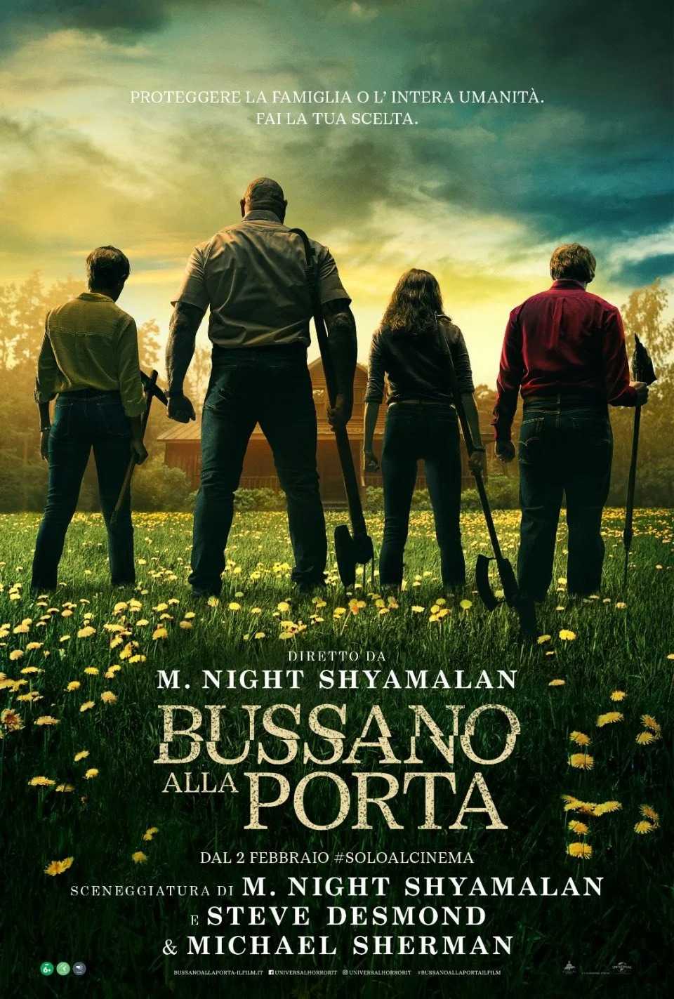 There's a Knock at the Door: M. Night Shyalaman film poster