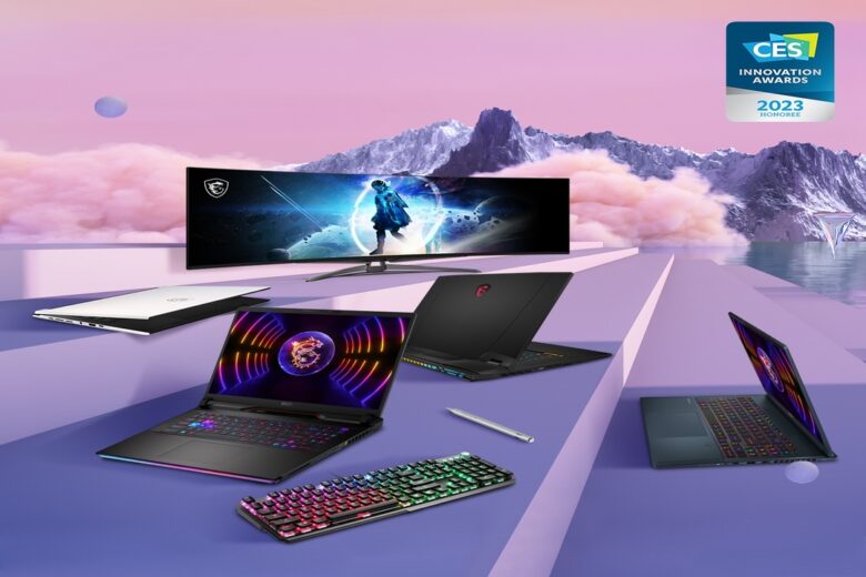 MSI presents the new range of laptops at CES 2023 in Las Vegas
