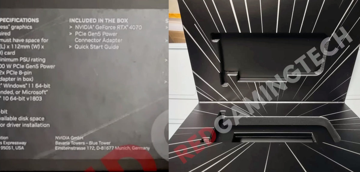 Nvidia RTX 4070: shared exclusive photos of the box