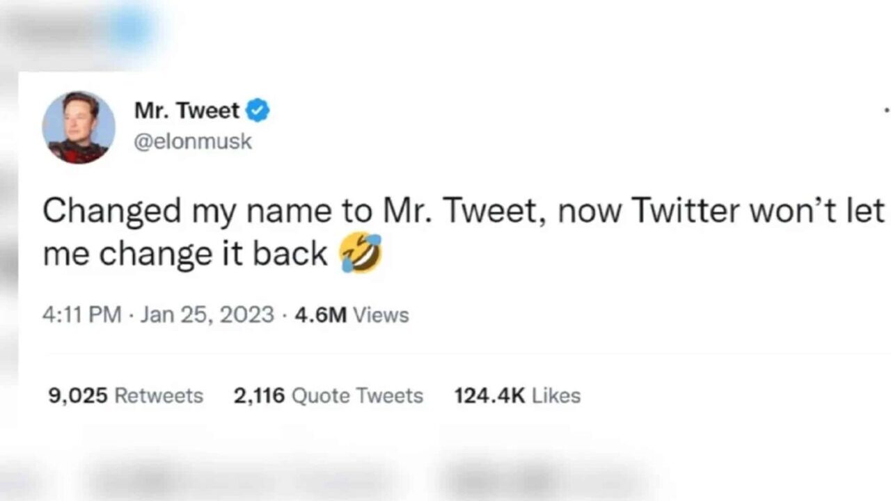 Elon Musk cambia nome in Mr. Tweet su Twitter e ora non può più modificarlo thumbnail