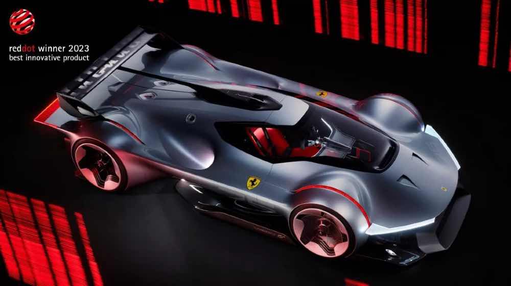 Ferrari collects prizes at the Red Dot Award, source Ferrari