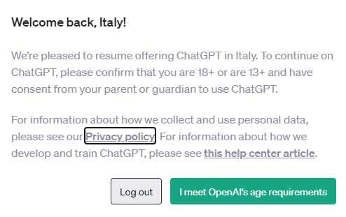 ChatGPT: finally available again in Italy