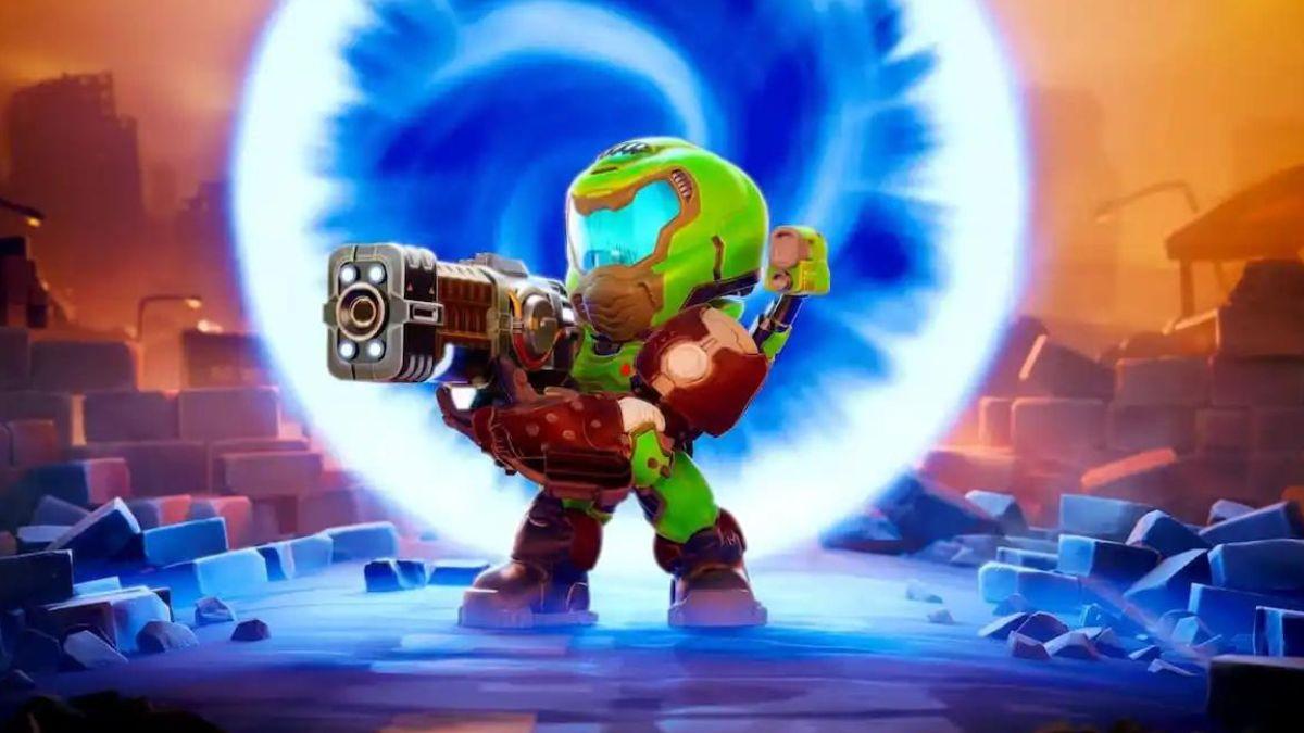 How to claim the free Mini Slayer pack and Crimson Slayer skin in Mighty Doom