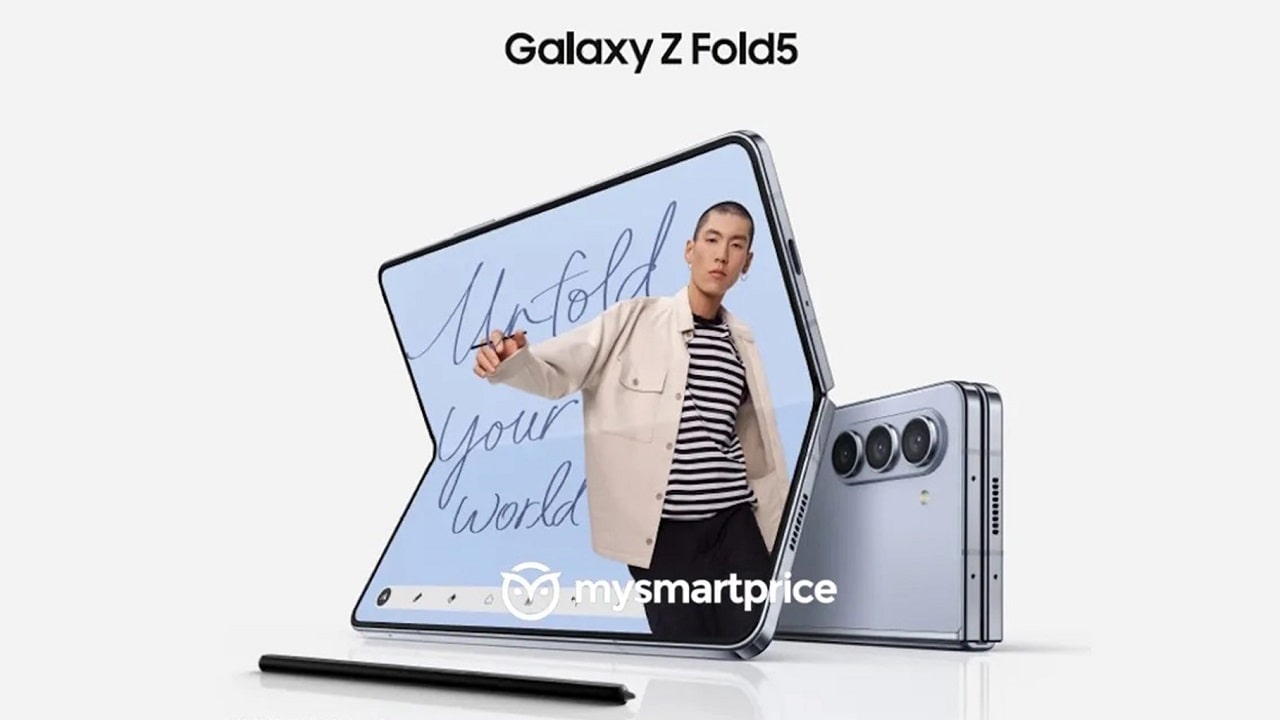 Galaxy Z Fold 5 si mostra nei render ufficiali thumbnail