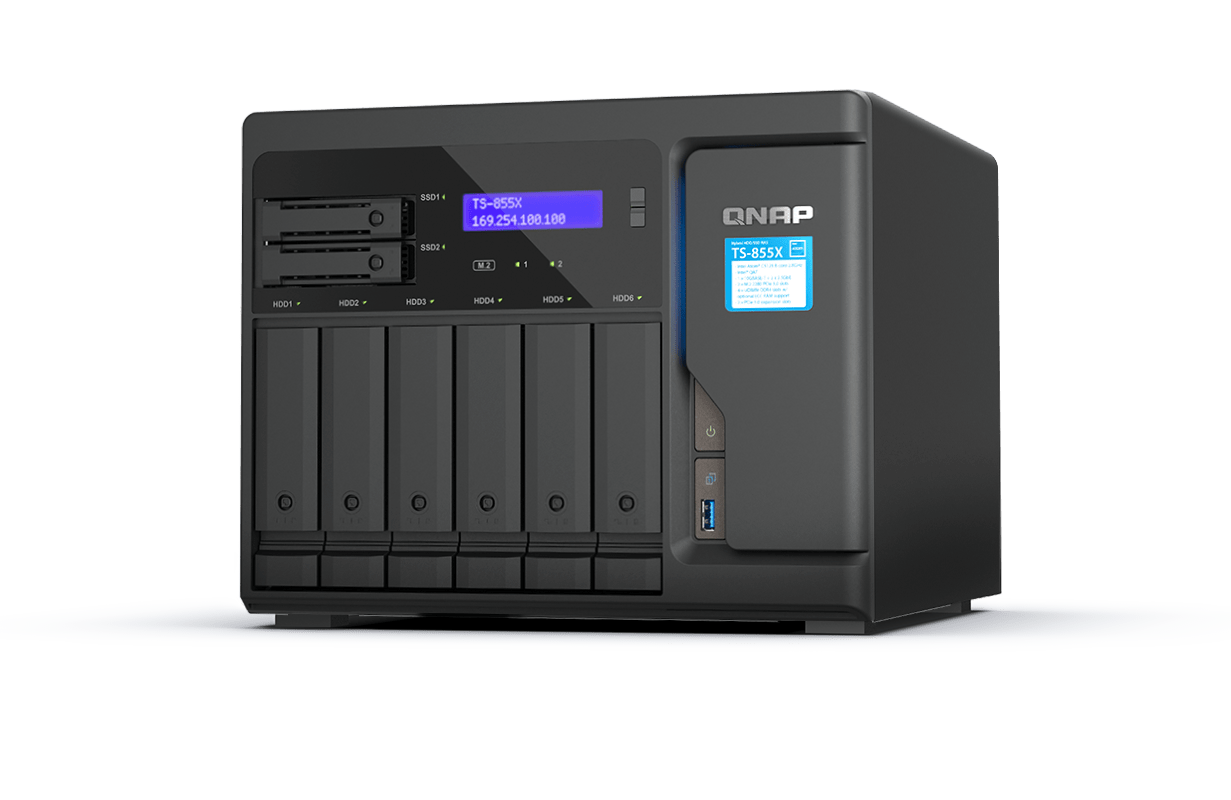 QNAP introduces the high-performance 8-core 10GbE TS-855X NAS