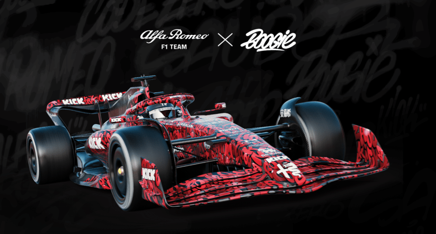 Alfa Romeo F1 Team x BOOGIE Art Car: graffiti at high speed