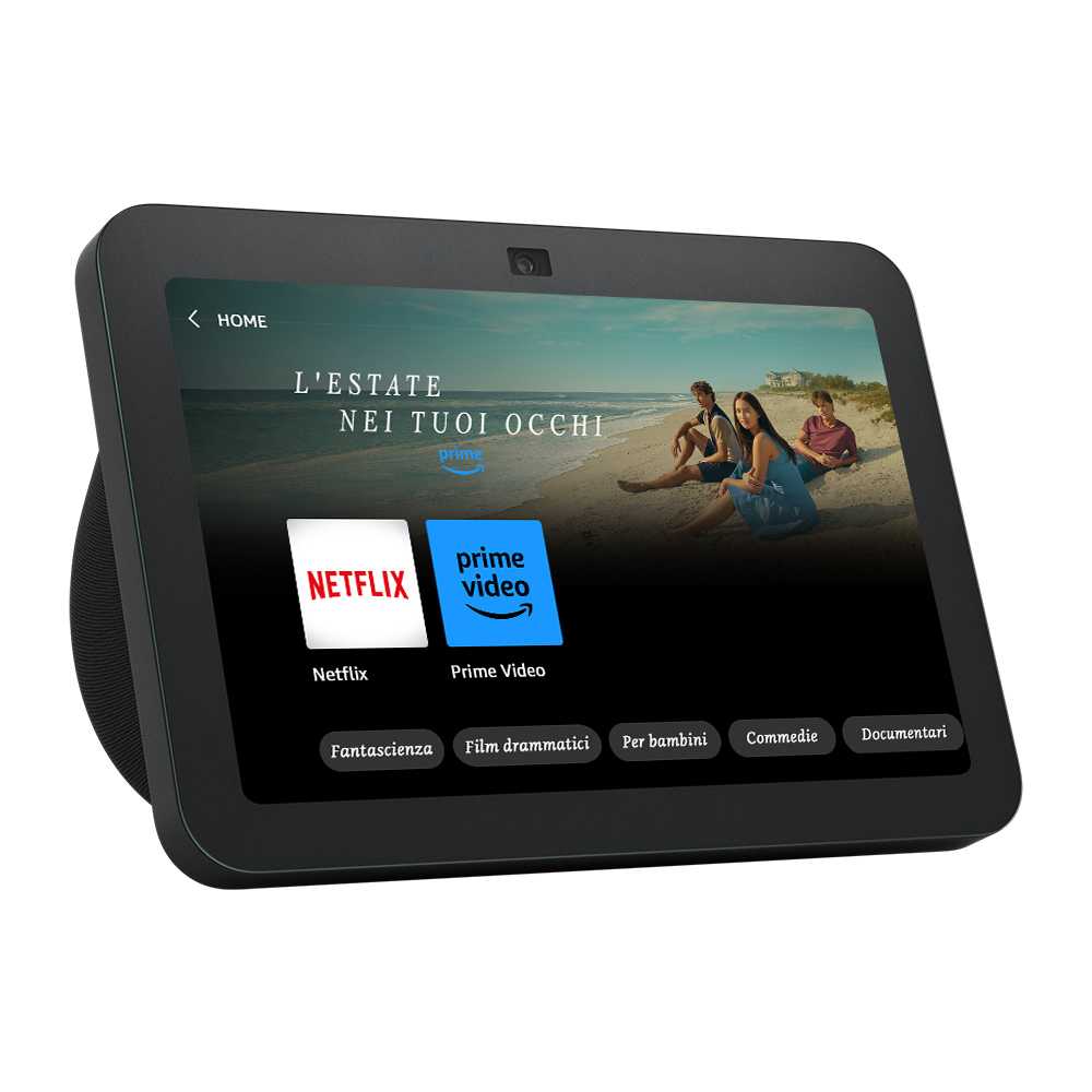 The New Echo Show 8 is now available in Italy starting today.