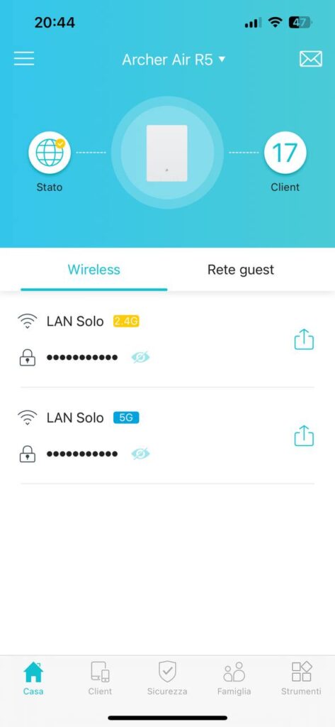 TP Link Archer Air R5 con Tether app